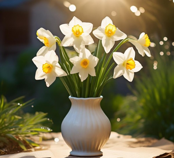 水仙花养护秘诀，六步打造持久绽放的美丽,六出水仙花鲜花养护指南，让美丽绽放更持久,花期,第1张