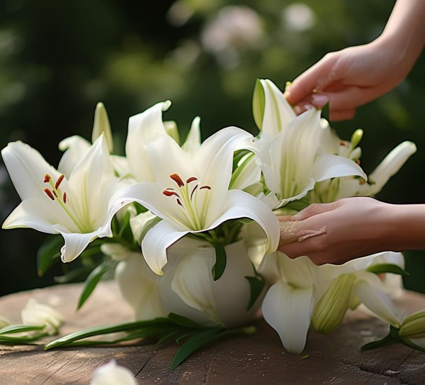 花艺秘籍，插花养护与花粉擦拭，延长花朵美丽寿命,百合花鲜花的插养与花粉擦拭技巧，让美丽绽放更长久,插花养护,花朵寿命,第1张