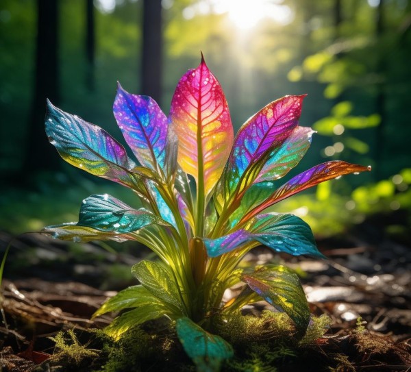 叶中花影，大自然中的奇异植物之美,大自然的奇迹，叶子象花一样的植物，带你领略独特的美,自然之美,第1张