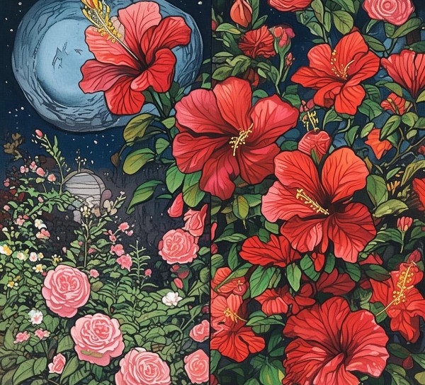 月季与三角梅，花期长短对决，谁才是真正的花中王者？,月季与三角梅，花期长短之争，究竟谁更胜一筹？,花期,第1张