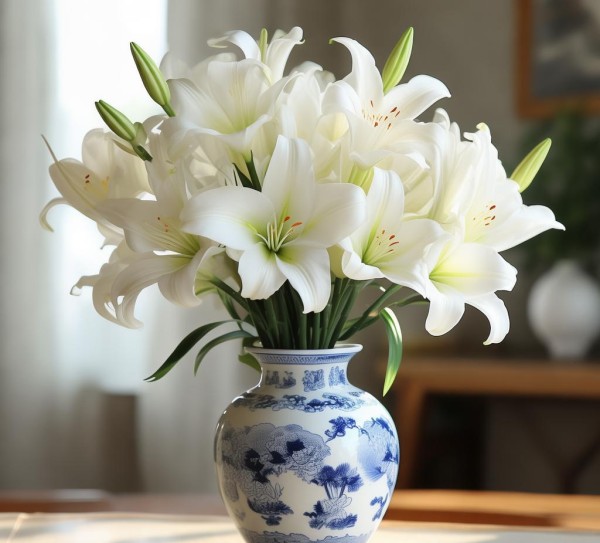 花艺生活，插花艺术中的优雅绽放,百合花鲜花的插花艺术，绽放生活中的优雅与温馨,宁静,魅力,视觉盛宴,第1张