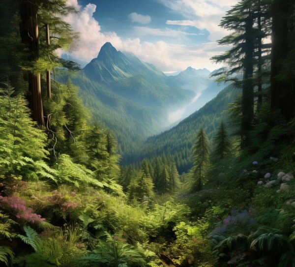 万重山植物奇观，自然画卷中的探秘之旅,探秘万重山，一幅幅植物画卷中的自然奇观,魅力,第1张