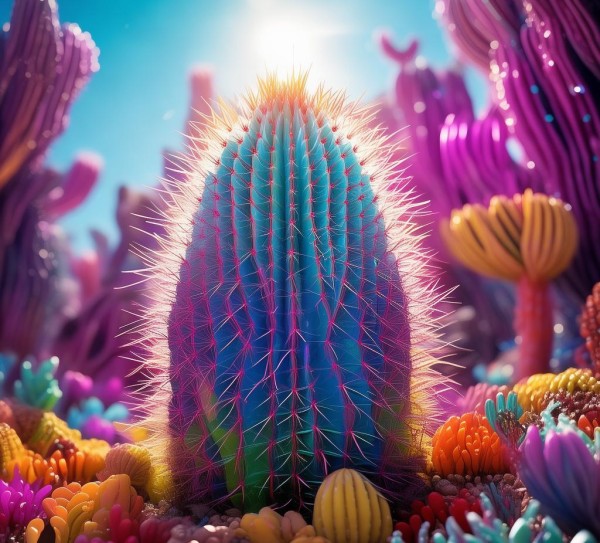 奇彩多边形仙人掌，探寻自然界的奇异画卷,多边形仙人掌植物的独特魅力，探索奇异的图片世界,土壤,魅力,第1张
