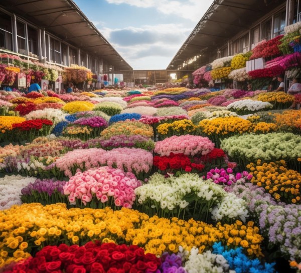 鲜花经济盛放，全国批发市场繁荣景象,全国各地的鲜花批发市场，绽放的美丽经济,鲜花批发,观赏植物,鲜花批发市场,第1张