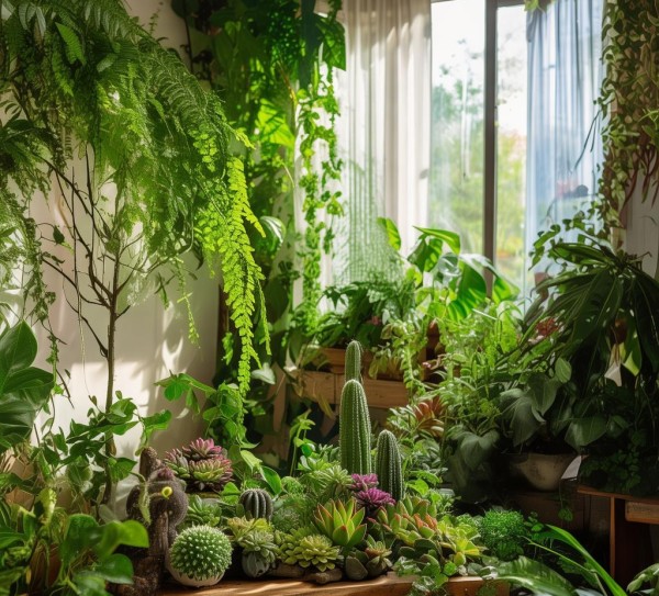 生机盎然家居绿植风采赏析,绿色家园，生机盎然——放家里的绿色植物图片赏析,宁静,空气净化,室内植物,第1张