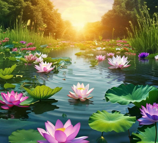 荷塘映夏韵——探寻与荷花媲美的水生植物,夏日荷塘美如画——探寻和荷花一样的植物世界,花期,第1张